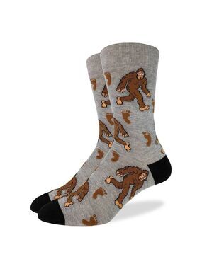 🇨🇦 Good Luck Sock Men's Sasquatch Patterned Gray Socks‎